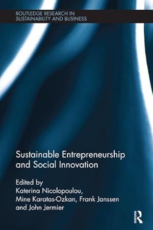 Bild des Verkufers fr Sustainable Entrepreneurship and Social Innovation zum Verkauf von GreatBookPrices