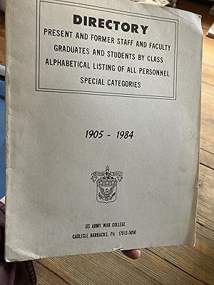 Seller image for directory present and former staff and faculty 1905-1984 for sale by A.C. Daniel's Collectable Books