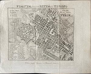 Pianta della città di Torino / Plan de la ville de Turin