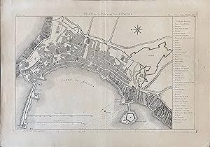 Plan de la ville et du port d'Ancone