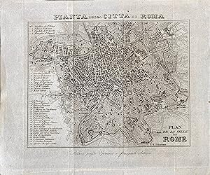 Pianta della città di Roma / Plan de la ville de Rome