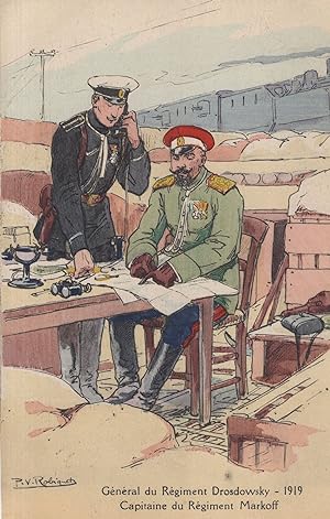 Drosdowsky Antique Russian Post WW1 Military Telephone 1919 Postcard