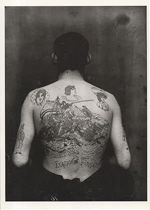 Seller image for Antique French Vintage Tattoo Man Paris France 1905 Photo Postcard for sale by Postcard Finder