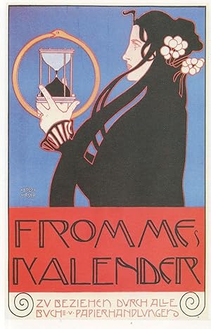 Austrian German Hourglass Theatre Show Advertising Postcard