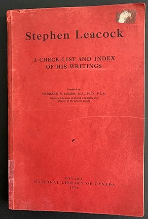 Immagine del venditore per Stephen Leacock : A check-list and index of his writings venduto da Lord Durham Rare Books (IOBA)