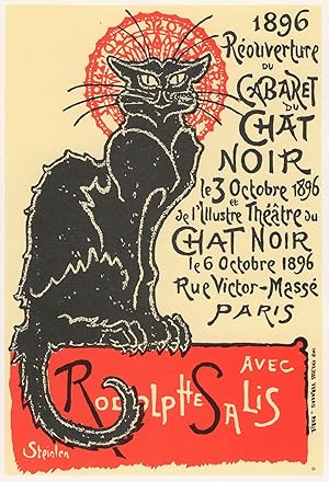 Victorian French Cabaret Variety Show Chat Noir Theatre Postcard