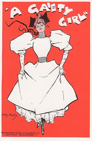 A Gaiety Girl Victorian Musical Theatre Poster Postcard