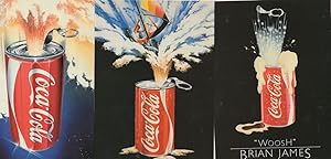 Coca Cola Can Of Drink Volcano Eruption 3x Postcard s