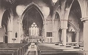 St Marys Church Wallingford Oxford Antique Interior Postcard
