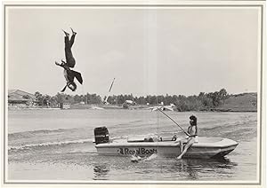 Imagen del vendedor de Circus Summersault Over Fishing Speedboat Award Photo Postcard a la venta por Postcard Finder