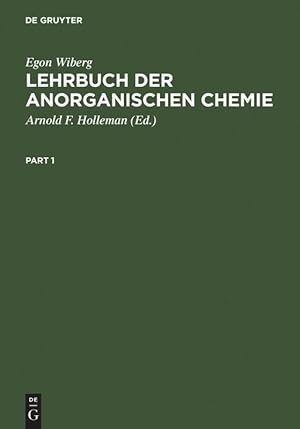 Image du vendeur pour Lehrbuch der Anorganischen Chemie mis en vente par moluna