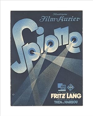 Bild des Verkufers fr Spione. Ein Film von Fritz Lang. Manuskript: Thea. v. Harbou zum Verkauf von Ian Brabner, Rare Americana (ABAA)