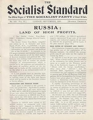Russia: Land of High Profits. A short article contained in a complete 16 page issue of The Social...