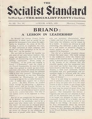 Briand: A Lesson in Leadership. A short article contained in a complete 16 page issue of The Soci...