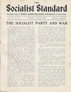 The Socialist Party and War. A short article contained in a complete 16 page issue of The Sociali...
