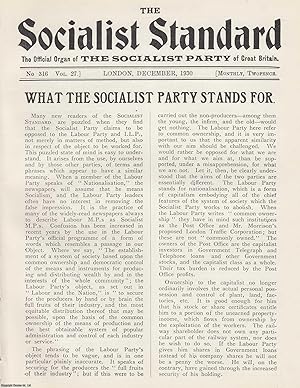 What The Socialist Party Stands For. A short article contained in a complete 16 page issue of The...