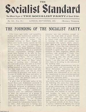 The Founding of The Socialist Party. A short article contained in a complete 16 page issue of The...