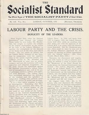 Labour Party and The Crisis. Duplicity of The Leaders. A short article contained in a complete 16...