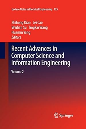 Seller image for Recent Advances in Computer Science and Information Engineering: Volume 2 (Lecture Notes in Electrical Engineering) [Paperback ] for sale by booksXpress