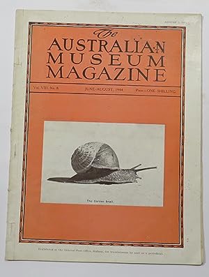 Bild des Verkufers fr The Australian Museum Magazine - Vol. VIII. No. 8 June-August 1944 zum Verkauf von Renaissance Books, ANZAAB / ILAB