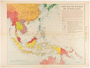 Imagen del vendedor de New Map of Waters of Australasia. a la venta por Asia Bookroom ANZAAB/ILAB