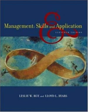 Imagen del vendedor de Management: Skills and Application a la venta por Antiquariat Buchhandel Daniel Viertel