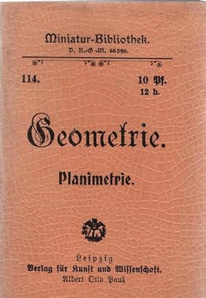 Geometrie; Band 1 : Planimetrie. O. Cato / Miniatur-Bibliothek ; 114