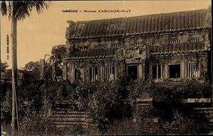 Bild des Verkufers fr Ansichtskarte / Postkarte Kambodscha, Ruines d'Angkor Wat zum Verkauf von akpool GmbH