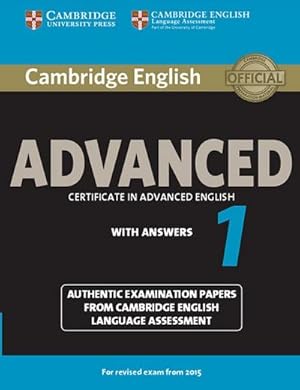 Bild des Verkufers fr Cambridge English Advanced 1 for updated exam. Student's Book with answers zum Verkauf von AHA-BUCH GmbH