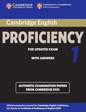 Seller image for Cambridge Certificate of Proficiency in English 1 for updated exam. Student's Book with answers for sale by AHA-BUCH GmbH