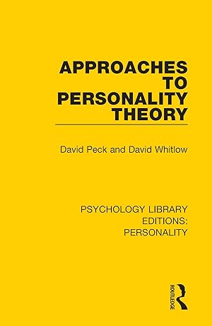 Seller image for Approaches to Personality Theory for sale by moluna