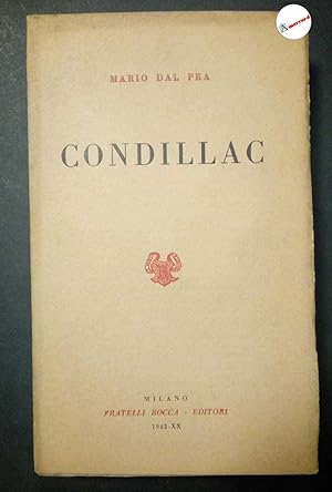 Immagine del venditore per Dal Pra Mario, Condillac, Bocca, 1942. venduto da Amarcord libri