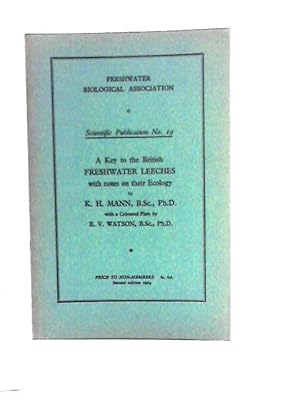 Imagen del vendedor de A Key to the British Freshwater Leeches, With Notes on Their Ecology (no.14) a la venta por World of Rare Books