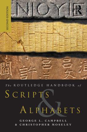 Bild des Verkufers fr The Routledge Handbook of Scripts and Alphabets zum Verkauf von moluna