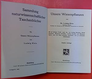Seller image for Unsere Wiesenpflanzen - Sammlung naturwissenschaftlicher Taschenbcher Band VI - Zweite Auflage for sale by biblion2