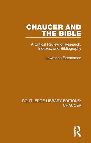 Bild des Verkufers fr Chaucer and the Bible zum Verkauf von moluna