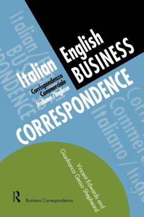 Seller image for Edwards, V: Italian/English Business Correspondence for sale by moluna