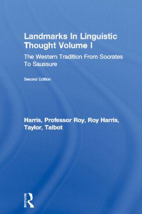 Seller image for Harris, R: Landmarks In Linguistic Thought Volume I for sale by moluna
