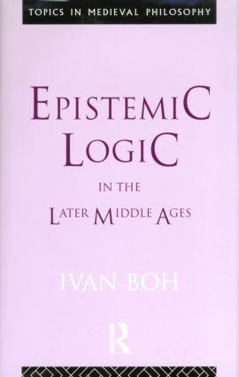 Seller image for Boh, I: Epistemic Logic in the Later Middle Ages for sale by moluna