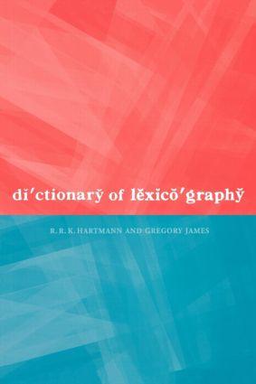 Immagine del venditore per Hartmann, R: Dictionary of Lexicography venduto da moluna