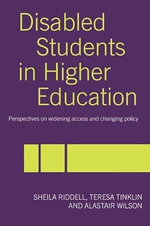 Imagen del vendedor de Riddell, S: Disabled Students in Higher Education a la venta por moluna