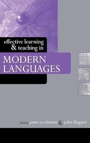 Imagen del vendedor de Effective Learning and Teaching in Modern Languages a la venta por moluna