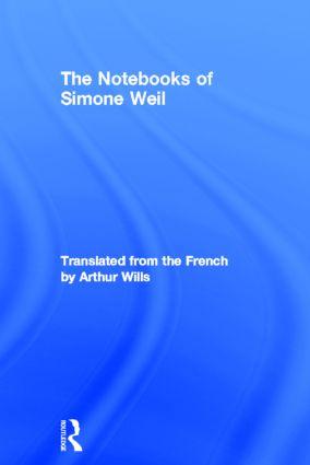 Immagine del venditore per Weil, S: The Notebooks of Simone Weil venduto da moluna