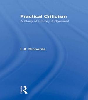 Seller image for Richards, I: Practical Criticism V 4 for sale by moluna