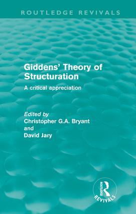 Seller image for Giddens\ Theory of Structuration for sale by moluna