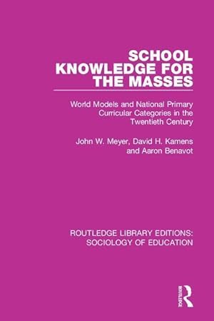 Seller image for Meyer, J: School Knowledge for the Masses for sale by moluna