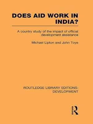 Seller image for Lipton, M: Does Aid Work in India? for sale by moluna