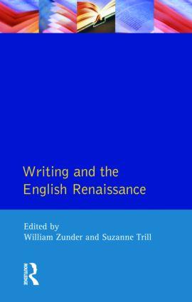 Bild des Verkufers fr Zunder, W: Writing and the English Renaissance zum Verkauf von moluna