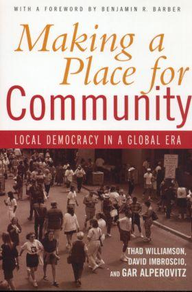 Image du vendeur pour Williamson, T: Making a Place for Community mis en vente par moluna