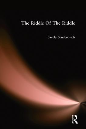 Seller image for Senderovich, S: Riddle Of The Riddle for sale by moluna